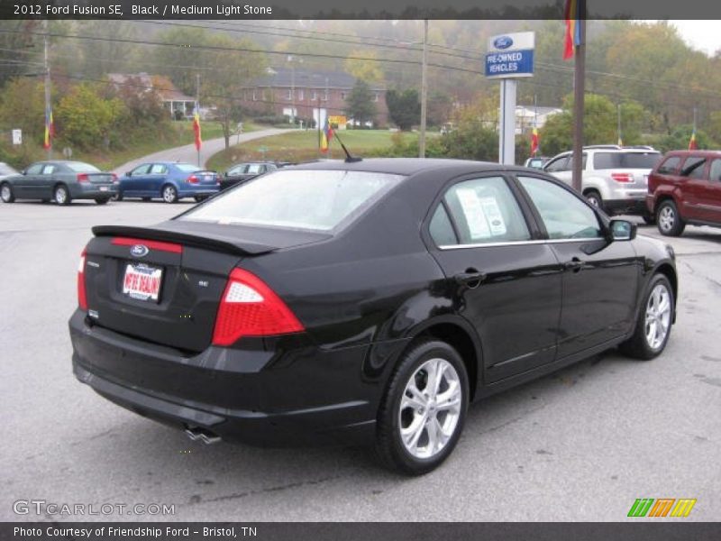 Black / Medium Light Stone 2012 Ford Fusion SE