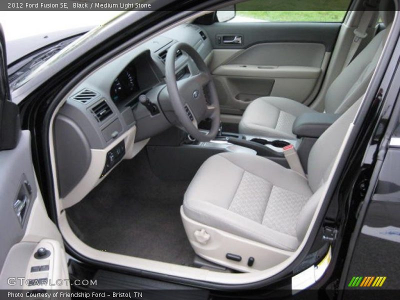 Black / Medium Light Stone 2012 Ford Fusion SE