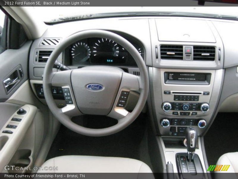 Black / Medium Light Stone 2012 Ford Fusion SE