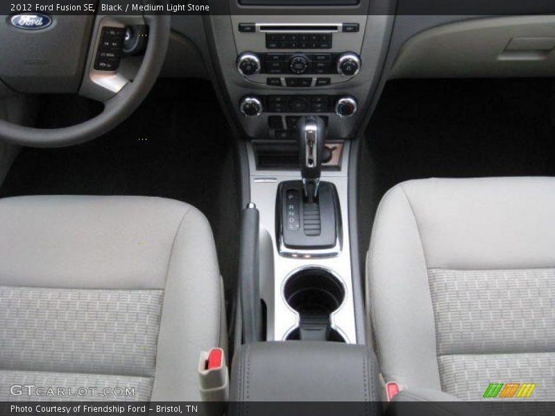 Black / Medium Light Stone 2012 Ford Fusion SE