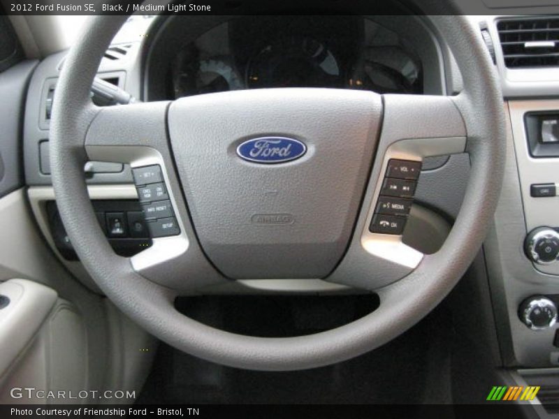 Black / Medium Light Stone 2012 Ford Fusion SE