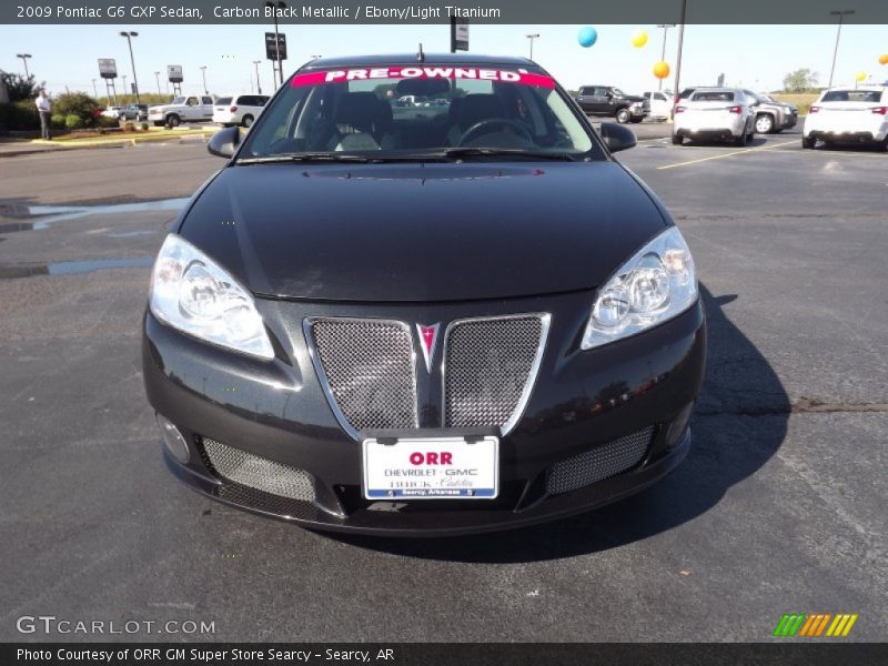 Carbon Black Metallic / Ebony/Light Titanium 2009 Pontiac G6 GXP Sedan