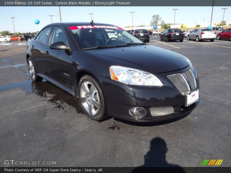 Carbon Black Metallic / Ebony/Light Titanium 2009 Pontiac G6 GXP Sedan