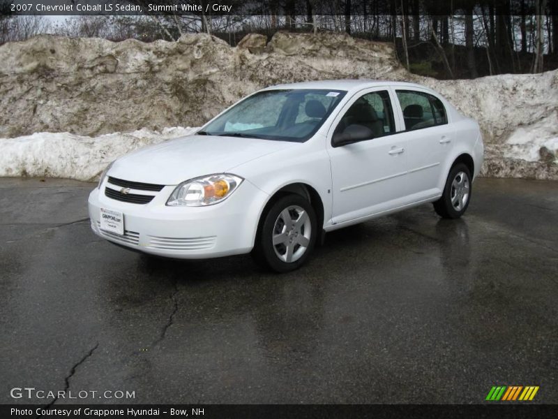 Summit White / Gray 2007 Chevrolet Cobalt LS Sedan