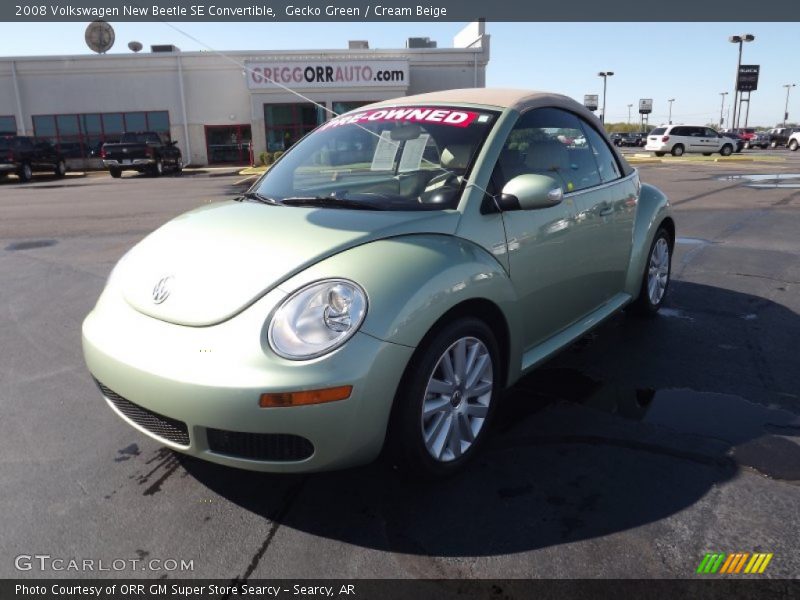 Gecko Green / Cream Beige 2008 Volkswagen New Beetle SE Convertible
