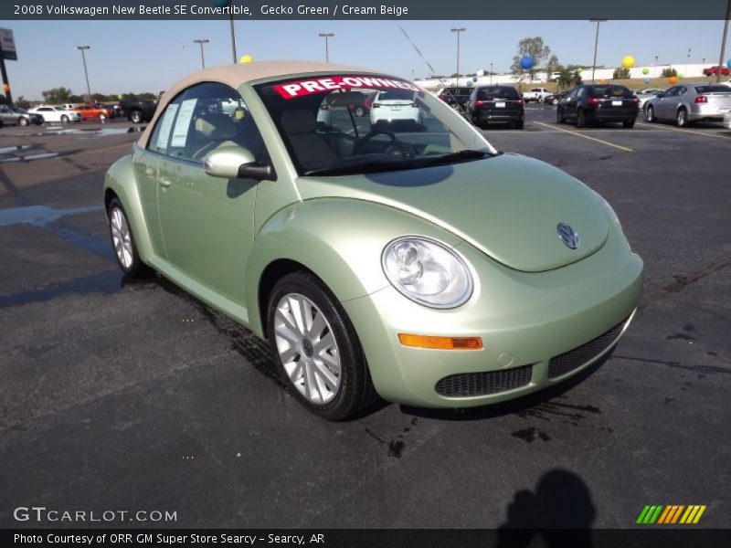 Gecko Green / Cream Beige 2008 Volkswagen New Beetle SE Convertible