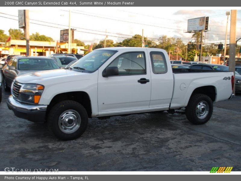 Summit White / Medium Pewter 2008 GMC Canyon SL Extended Cab 4x4