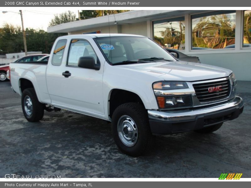 Summit White / Medium Pewter 2008 GMC Canyon SL Extended Cab 4x4