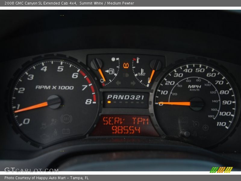  2008 Canyon SL Extended Cab 4x4 SL Extended Cab 4x4 Gauges