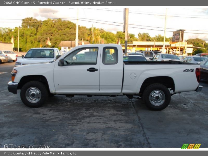 Summit White / Medium Pewter 2008 GMC Canyon SL Extended Cab 4x4