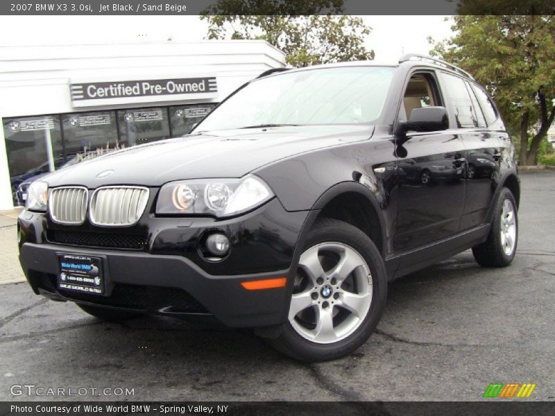 Jet Black / Sand Beige 2007 BMW X3 3.0si