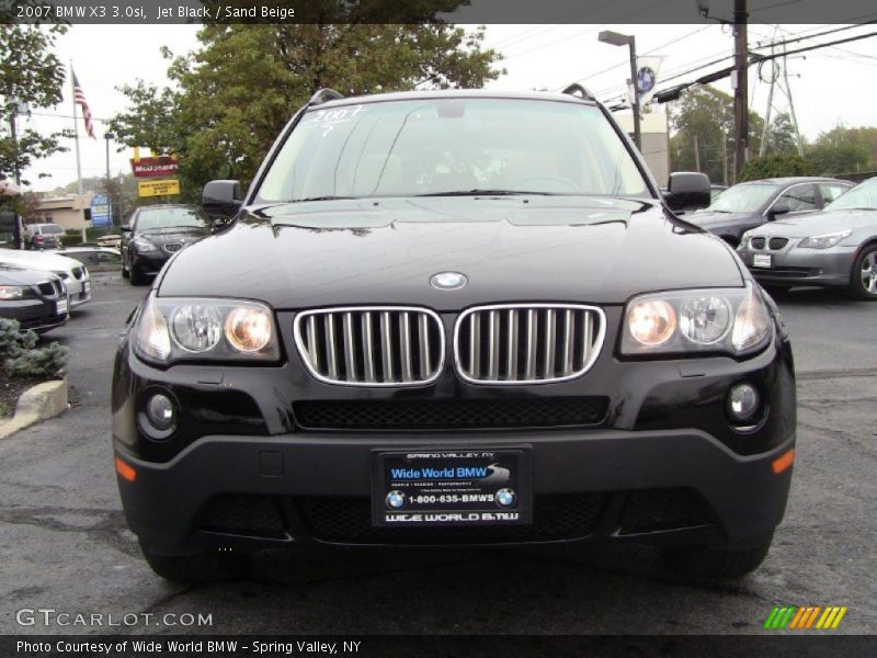Jet Black / Sand Beige 2007 BMW X3 3.0si