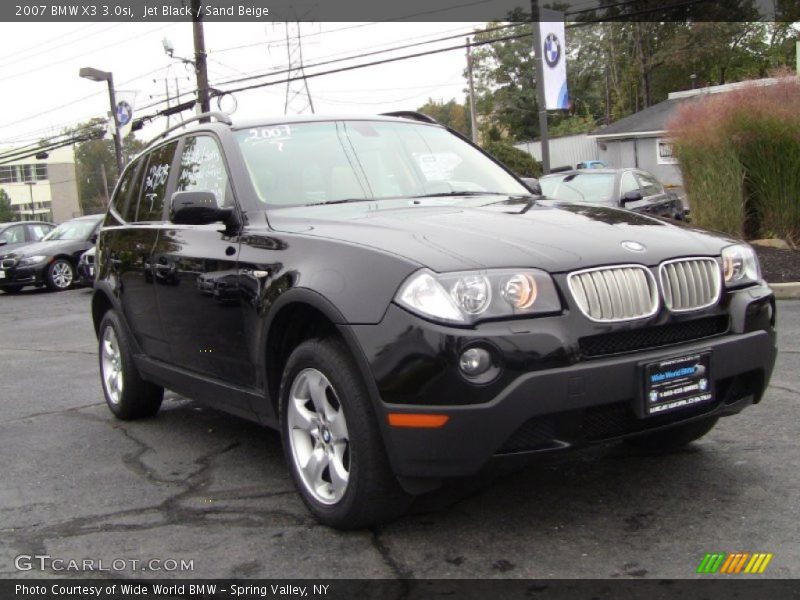 Jet Black / Sand Beige 2007 BMW X3 3.0si