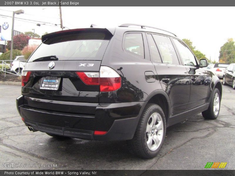 Jet Black / Sand Beige 2007 BMW X3 3.0si
