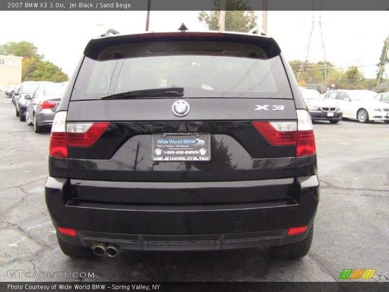 Jet Black / Sand Beige 2007 BMW X3 3.0si