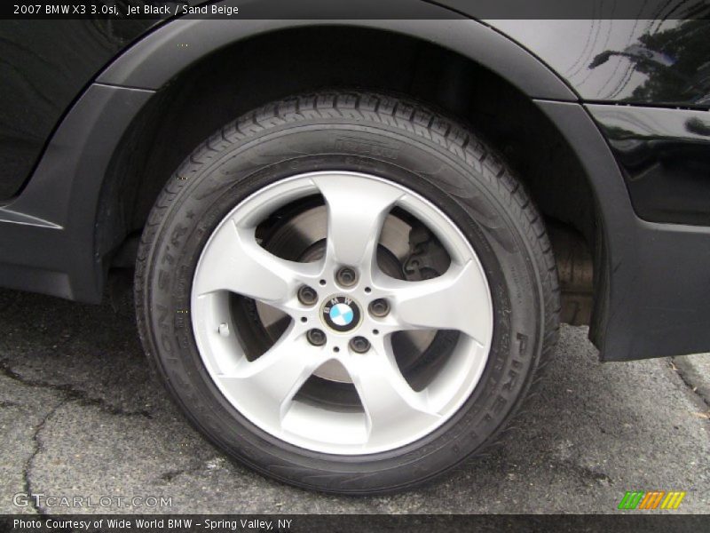 Jet Black / Sand Beige 2007 BMW X3 3.0si