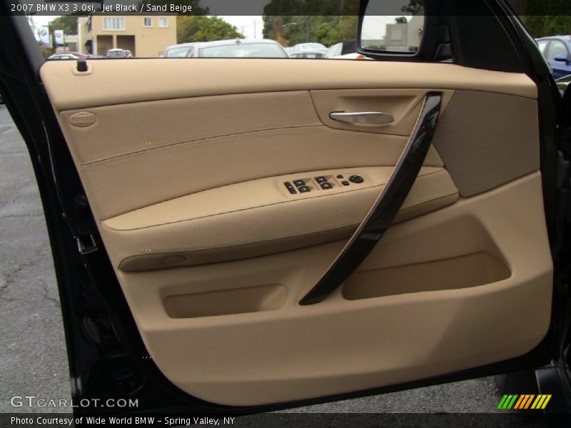 Jet Black / Sand Beige 2007 BMW X3 3.0si