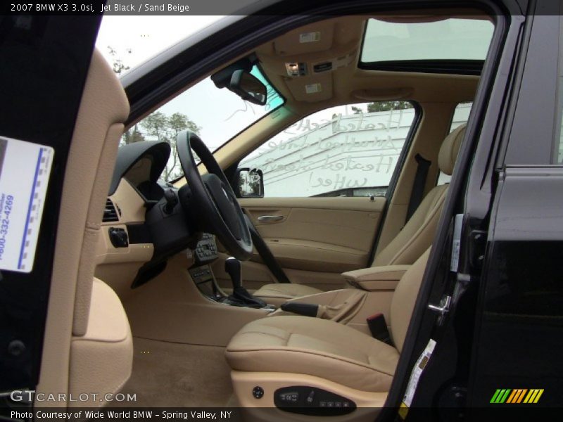 Jet Black / Sand Beige 2007 BMW X3 3.0si