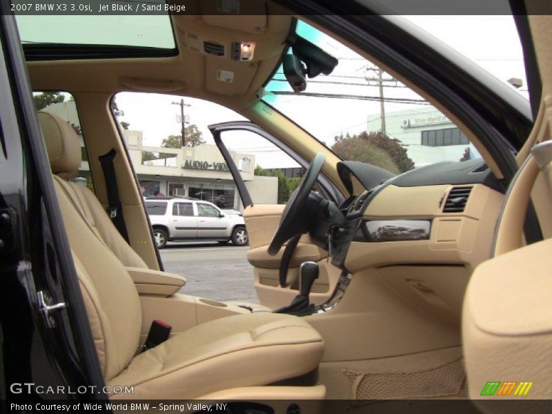 Jet Black / Sand Beige 2007 BMW X3 3.0si