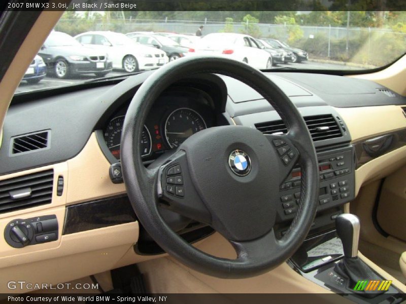 Jet Black / Sand Beige 2007 BMW X3 3.0si