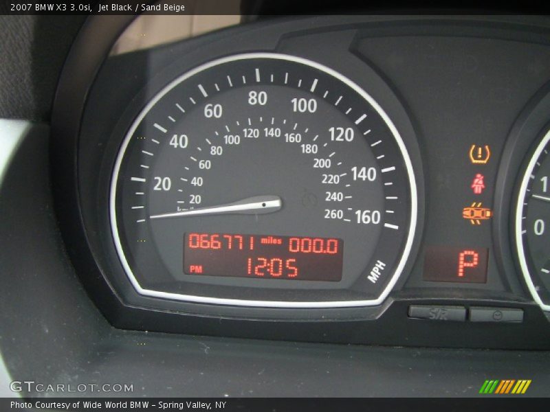 Jet Black / Sand Beige 2007 BMW X3 3.0si