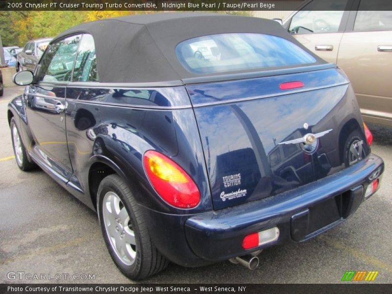 Midnight Blue Pearl / Taupe/Pearl Beige 2005 Chrysler PT Cruiser Touring Turbo Convertible