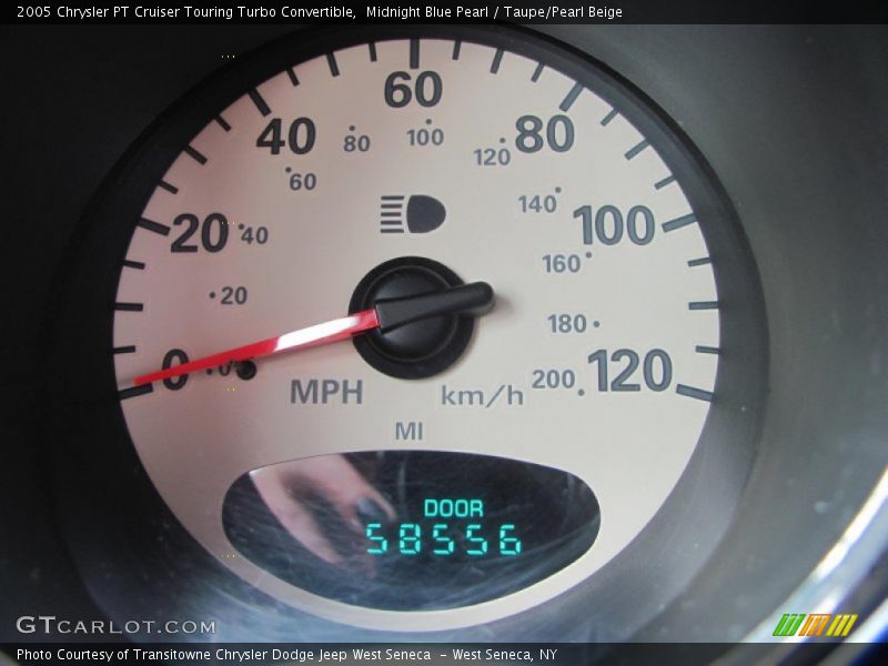 Midnight Blue Pearl / Taupe/Pearl Beige 2005 Chrysler PT Cruiser Touring Turbo Convertible