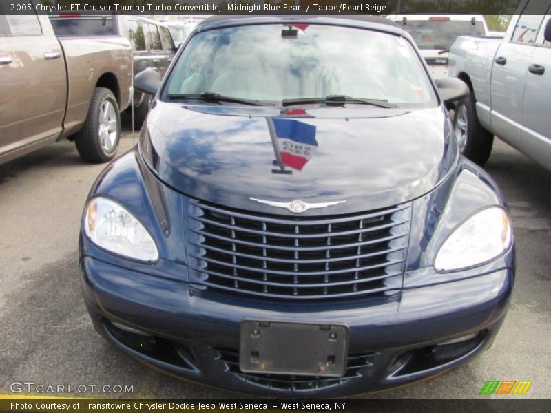 Midnight Blue Pearl / Taupe/Pearl Beige 2005 Chrysler PT Cruiser Touring Turbo Convertible