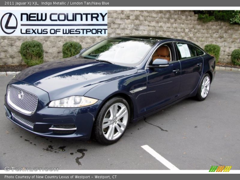 Indigo Metallic / London Tan/Navy Blue 2011 Jaguar XJ XJL