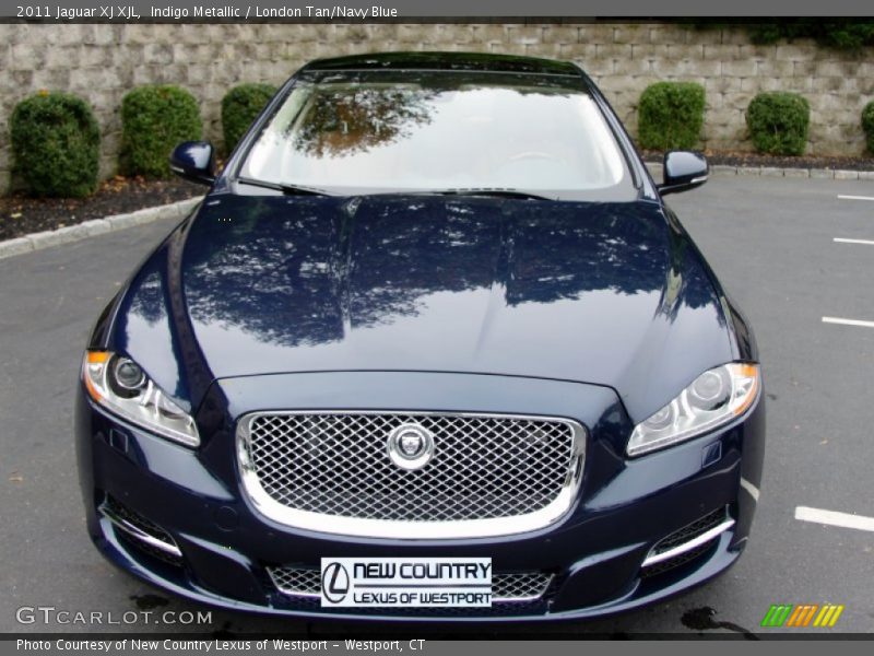 Indigo Metallic / London Tan/Navy Blue 2011 Jaguar XJ XJL