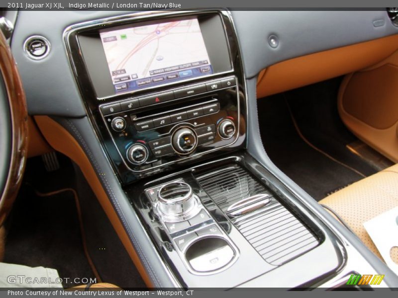 Indigo Metallic / London Tan/Navy Blue 2011 Jaguar XJ XJL