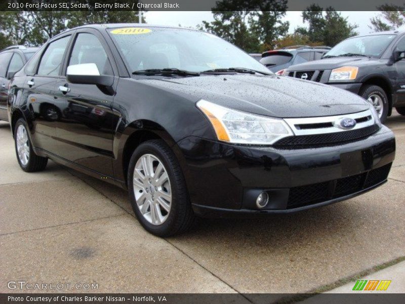 Ebony Black / Charcoal Black 2010 Ford Focus SEL Sedan