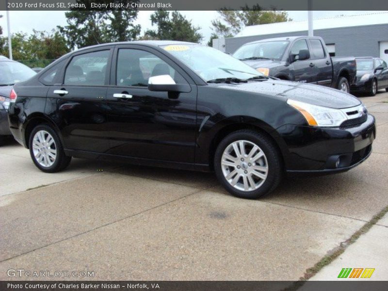 Ebony Black / Charcoal Black 2010 Ford Focus SEL Sedan