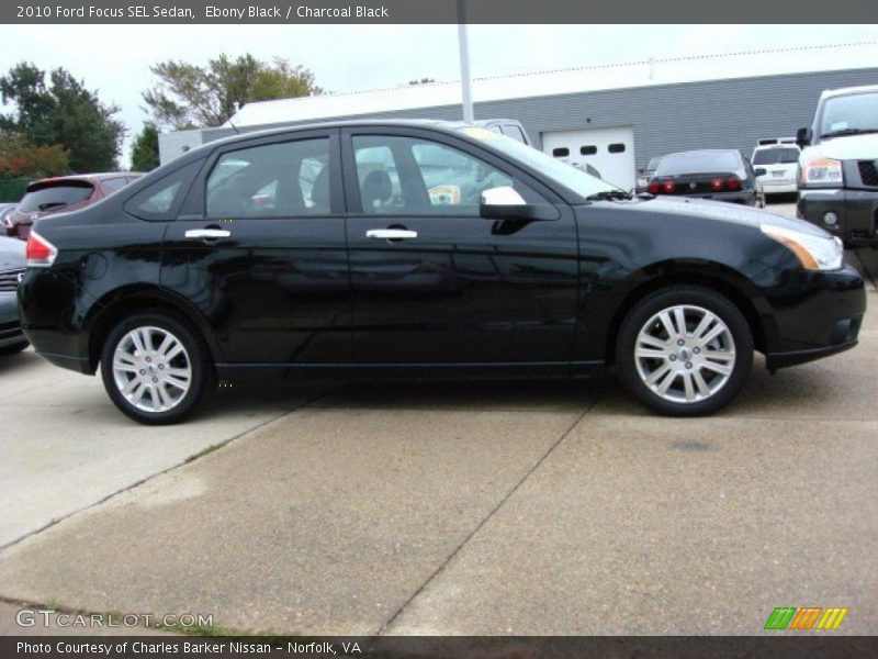 Ebony Black / Charcoal Black 2010 Ford Focus SEL Sedan