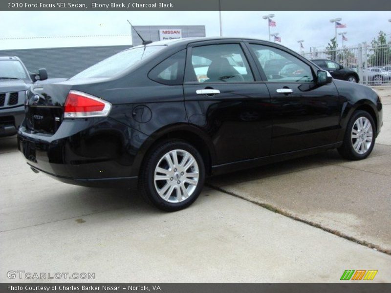Ebony Black / Charcoal Black 2010 Ford Focus SEL Sedan