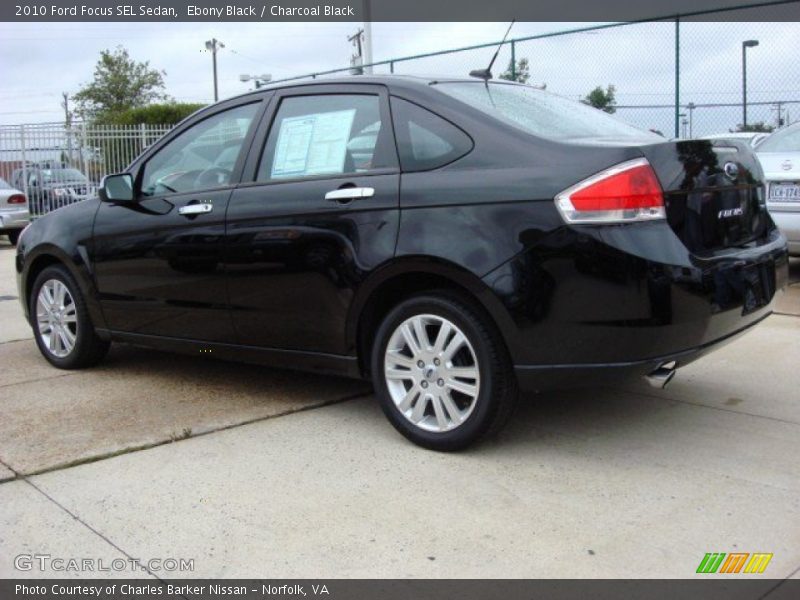 Ebony Black / Charcoal Black 2010 Ford Focus SEL Sedan