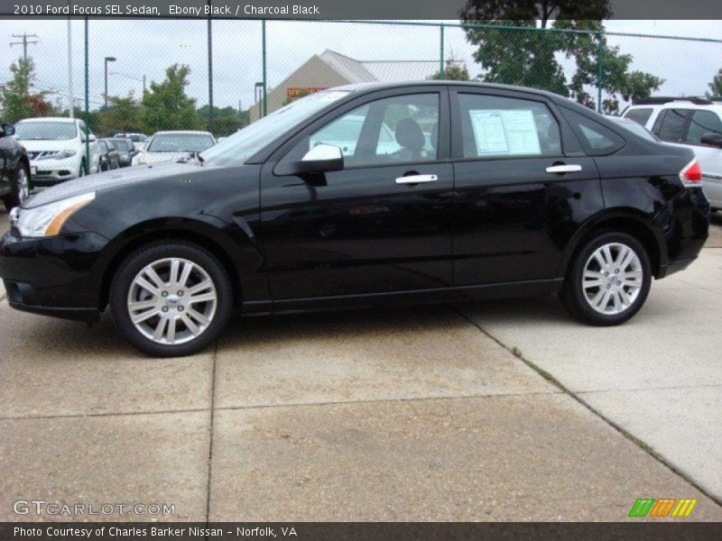 Ebony Black / Charcoal Black 2010 Ford Focus SEL Sedan