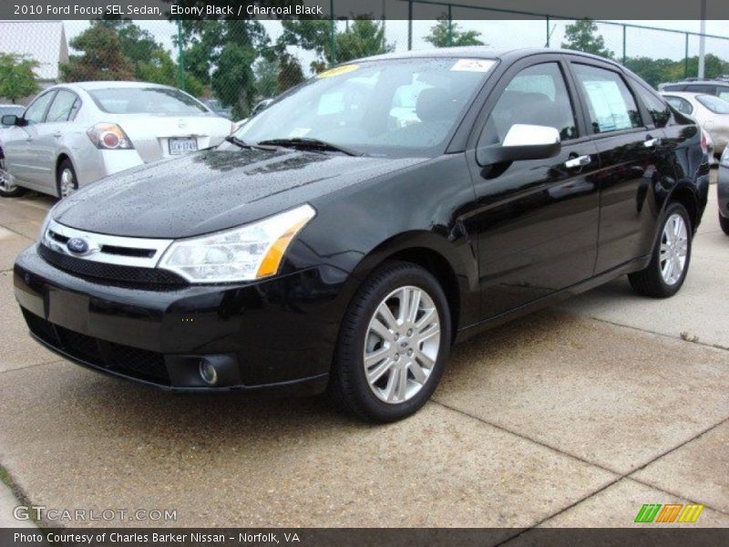 Ebony Black / Charcoal Black 2010 Ford Focus SEL Sedan