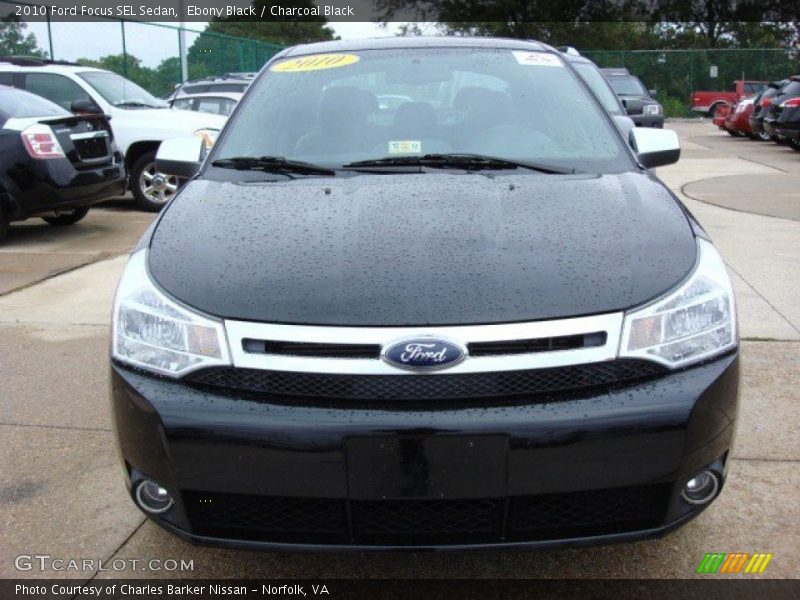 Ebony Black / Charcoal Black 2010 Ford Focus SEL Sedan