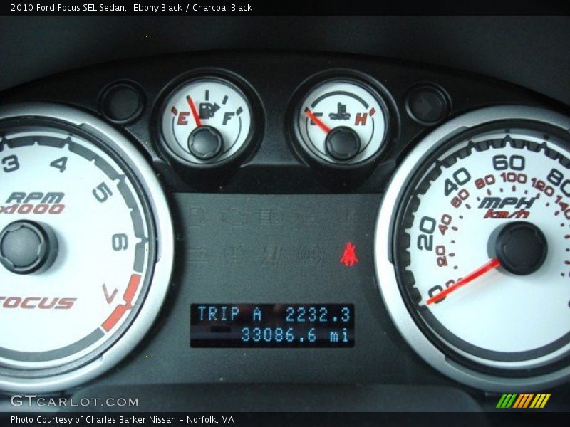 Ebony Black / Charcoal Black 2010 Ford Focus SEL Sedan