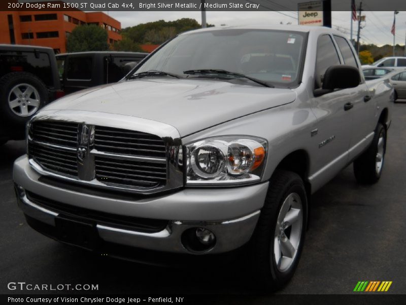 Bright Silver Metallic / Medium Slate Gray 2007 Dodge Ram 1500 ST Quad Cab 4x4
