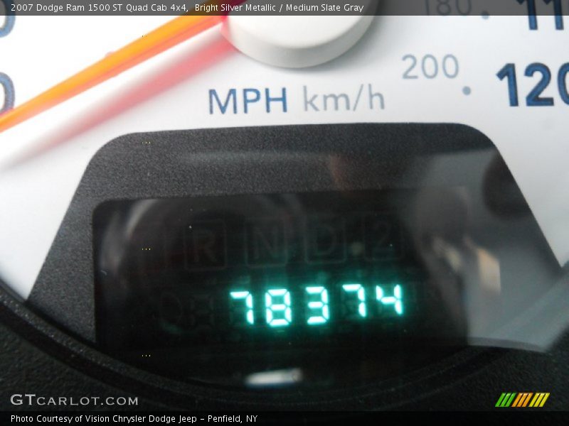 Bright Silver Metallic / Medium Slate Gray 2007 Dodge Ram 1500 ST Quad Cab 4x4