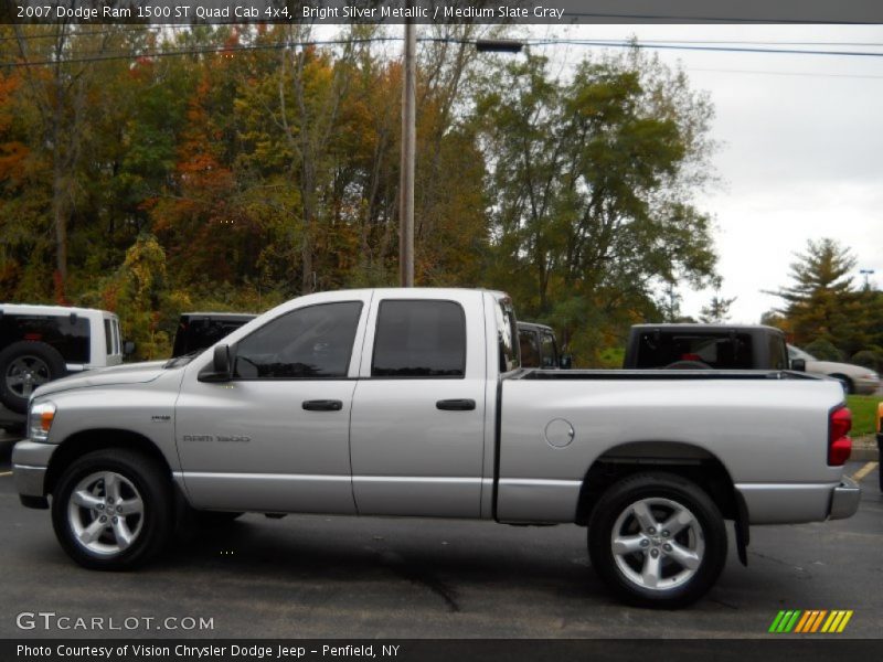 Bright Silver Metallic / Medium Slate Gray 2007 Dodge Ram 1500 ST Quad Cab 4x4