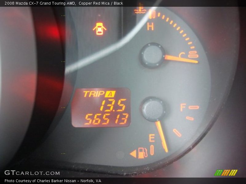 Copper Red Mica / Black 2008 Mazda CX-7 Grand Touring AWD