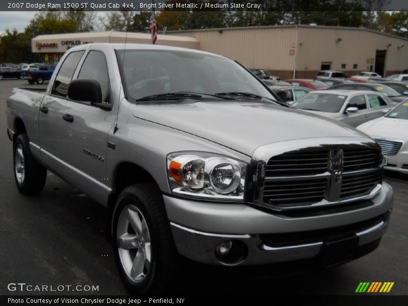 Bright Silver Metallic / Medium Slate Gray 2007 Dodge Ram 1500 ST Quad Cab 4x4