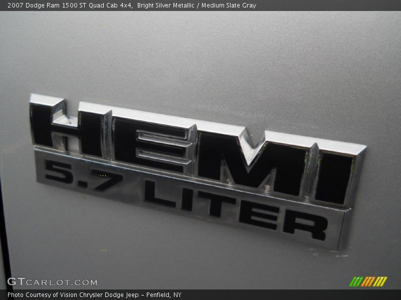 Bright Silver Metallic / Medium Slate Gray 2007 Dodge Ram 1500 ST Quad Cab 4x4