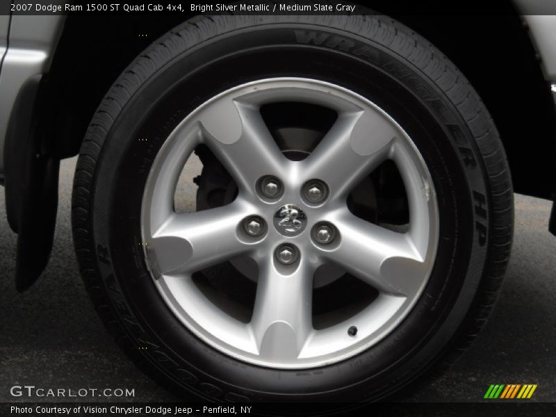 Bright Silver Metallic / Medium Slate Gray 2007 Dodge Ram 1500 ST Quad Cab 4x4