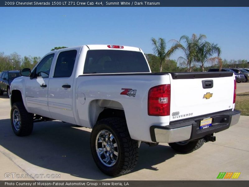 Summit White / Dark Titanium 2009 Chevrolet Silverado 1500 LT Z71 Crew Cab 4x4