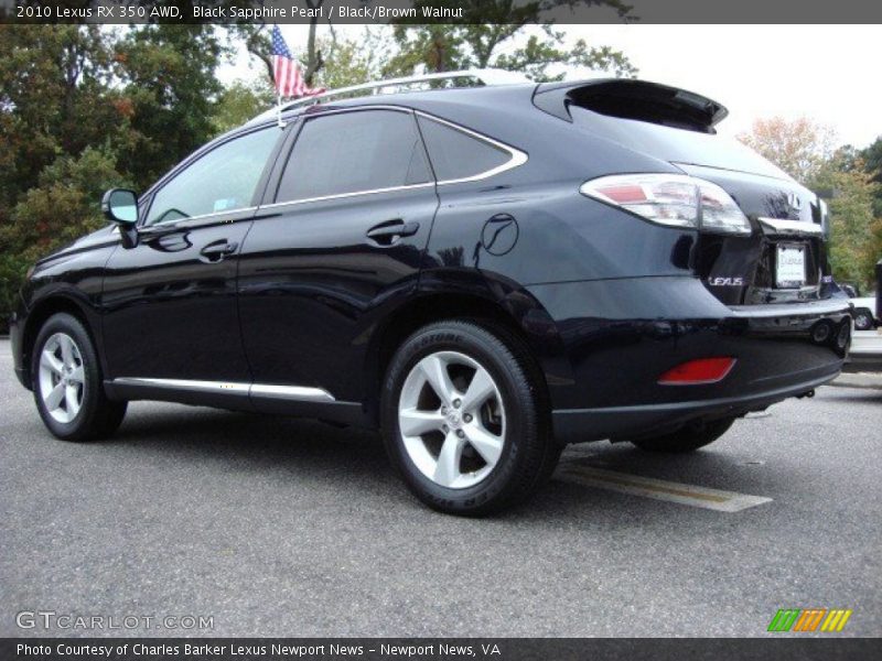 Black Sapphire Pearl / Black/Brown Walnut 2010 Lexus RX 350 AWD