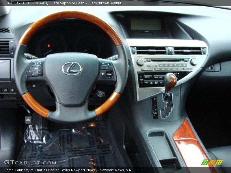 Black Sapphire Pearl / Black/Brown Walnut 2010 Lexus RX 350 AWD
